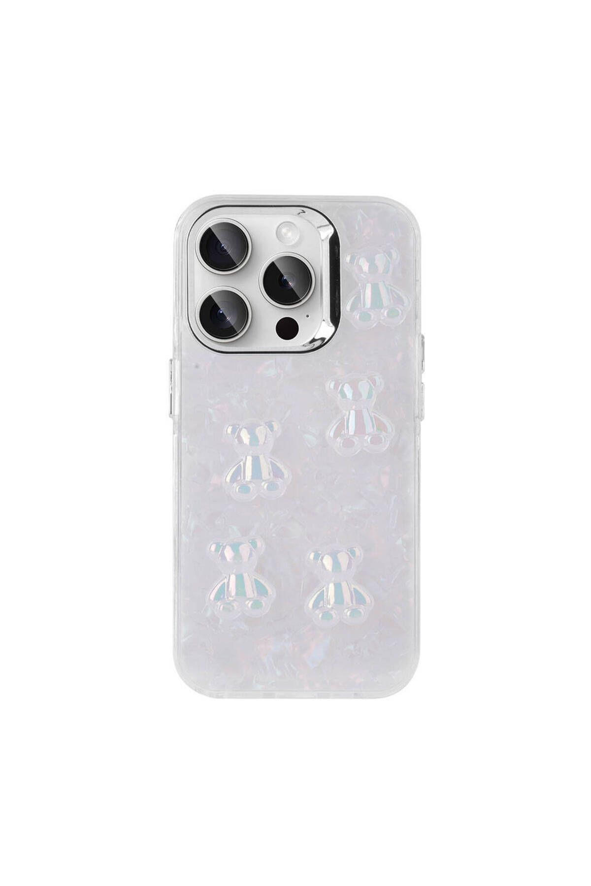 iPhone 15 Pro Uyumlu Kabartma Figürlü Parlak Zore Eralli Silikon Kılıf-Ayı iPhone 15 Pro Uyumlu Kabartma Figürlü Parlak Zore Eralli Silikon Kılıf-Ayı
