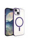 iPhone 15 Uyumlu Zore Wireless Şarj Özellikli Pixel Magsafe Kılıf-Derin Mor iPhone 15 Uyumlu Zore Wireless Şarj Özellikli Pixel Magsafe Kılıf-Derin Mor