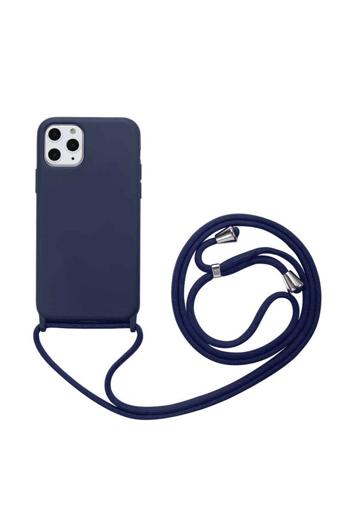 iPhone 11 Pro Max Uyumlu Zore Ropi Kılıf-Lacivert