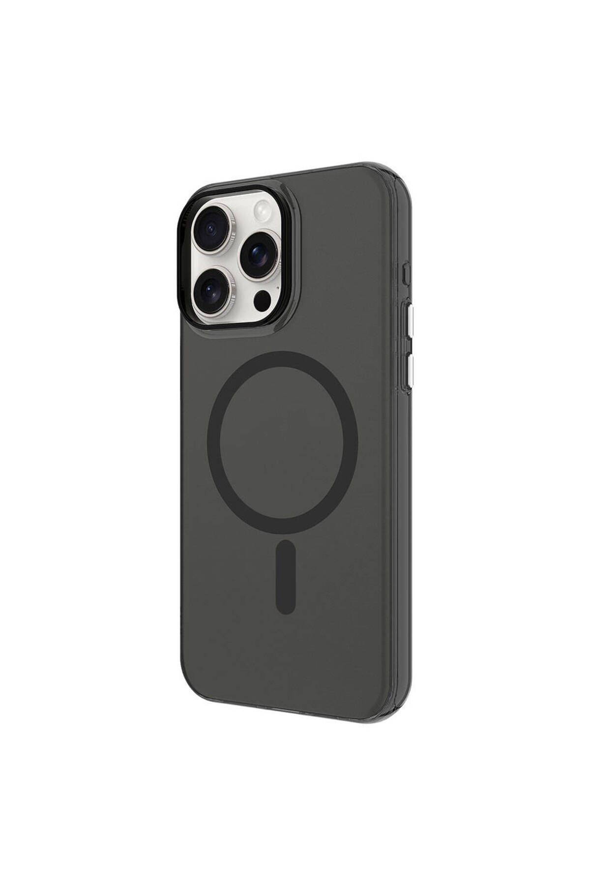 iPhone 15 Pro Uyumlu Zore Magsafe Şarj Özellikli Buzlu Transparan C-Pro Sert Kılıf-Lacivert iPhone 15 Pro Uyumlu Zore Magsafe Şarj Özellikli Buzlu Transparan C-Pro Sert Kılıf-Lacivert