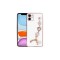 iPhone 11 Uyumlu El Tutamaçlı Kamera Korumalı Zore Taka Silikon Kılıf-Beyaz