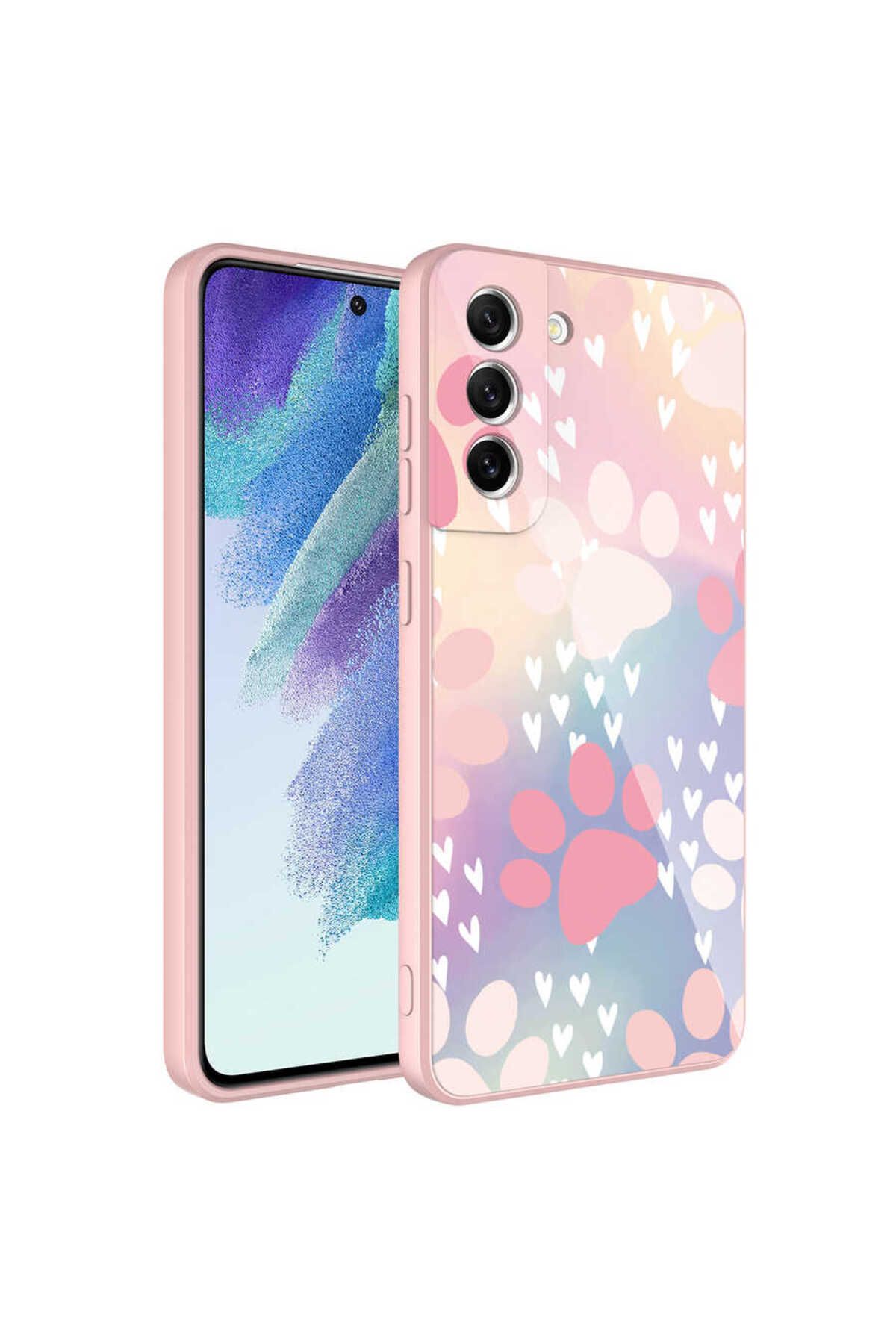 Galaxy S21 FE Uyumlu Kamera Korumalı Desenli Sert Silikon Zore Epoksi Kılıf-NO4