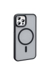 iPhone 11 Pro Max Kılıf Magsafe Şarj Özellikli Mat Arka Yüzey Zore Sio Kapak-Siyah iPhone 11 Pro Max Kılıf Magsafe Şarj Özellikli Mat Arka Yüzey Zore Sio Kapak-Siyah