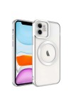 iPhone 11 Uyumlu Magsafe Wireless Şarj Özellikli Zore Setro Silikon-Gümüş iPhone 11 Uyumlu Magsafe Wireless Şarj Özellikli Zore Setro Silikon-Gümüş