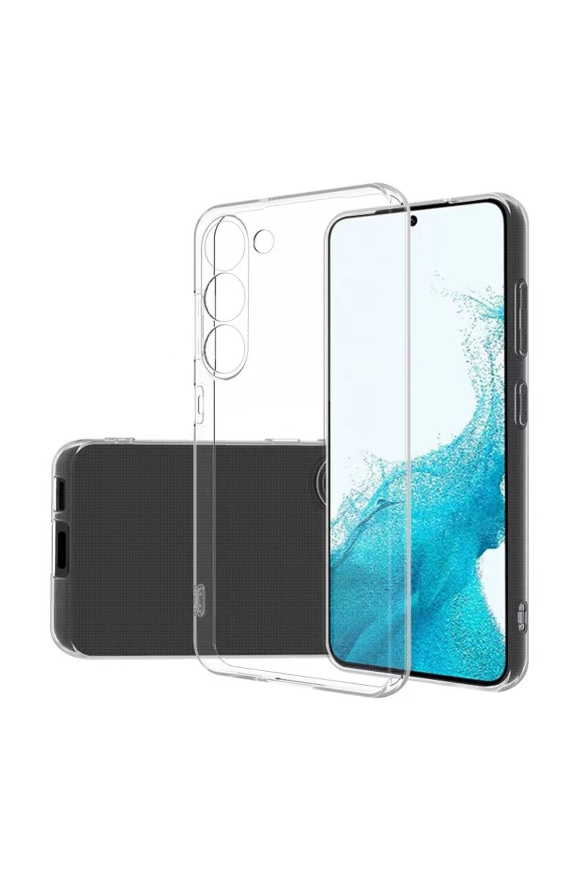 Galaxy S23 Plus Uyumlu Zore Süper Silikon Kılıf-Renksiz