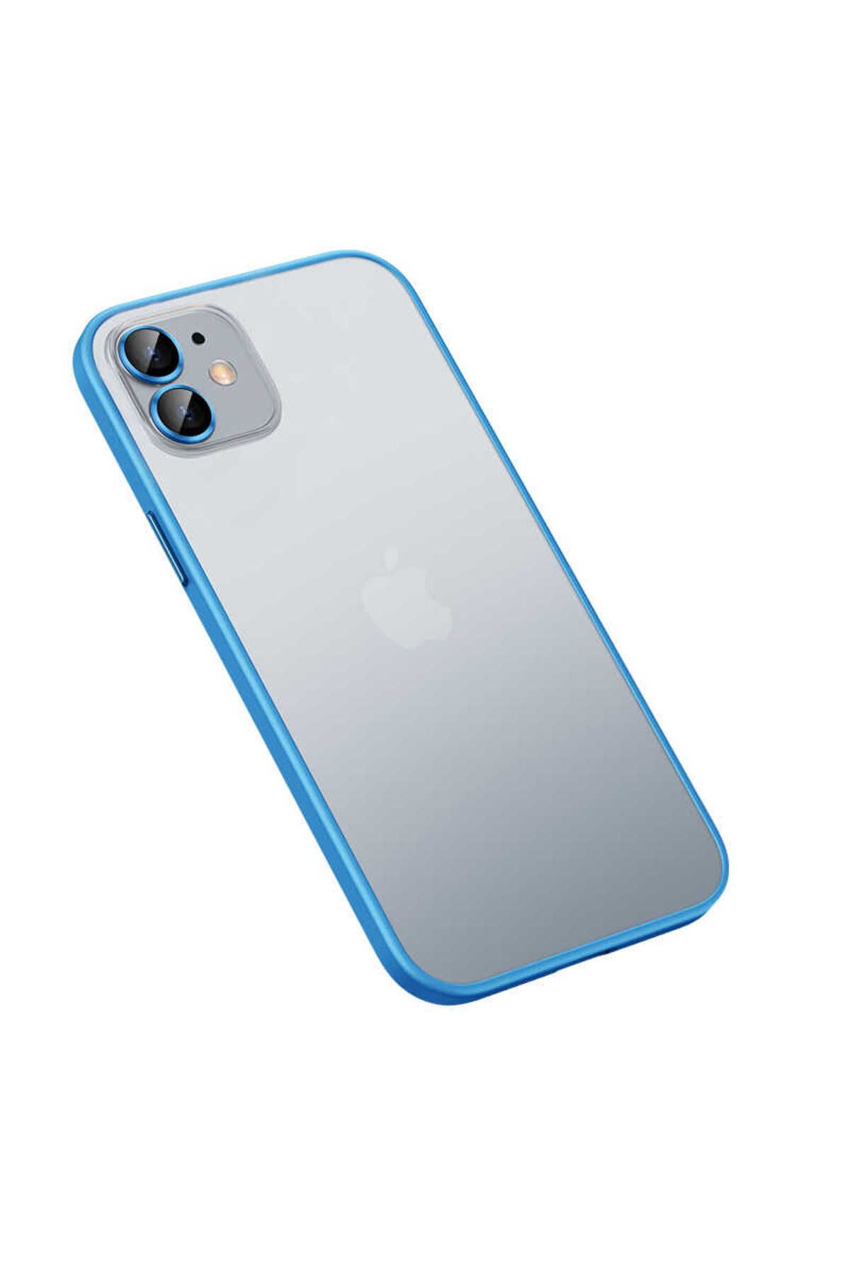 iPhone 11 Uyumlu Zore Retro Kılıf-Mavi