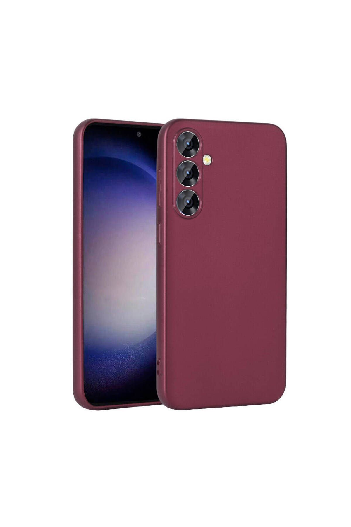Galaxy S24 Uyumlu Zore Premier Silikon Kılıf-Mürdüm