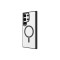 Galaxy S24 Ultra Uyumlu Magsafe Şarj Özellikli Krom Magsafe Silikon Zore Kılıf-Siyah