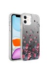 iPhone 11 Uyumlu Desenli Zore Silver Sert Kılıf-Çiçek iPhone 11 Uyumlu Desenli Zore Silver Sert Kılıf-Çiçek