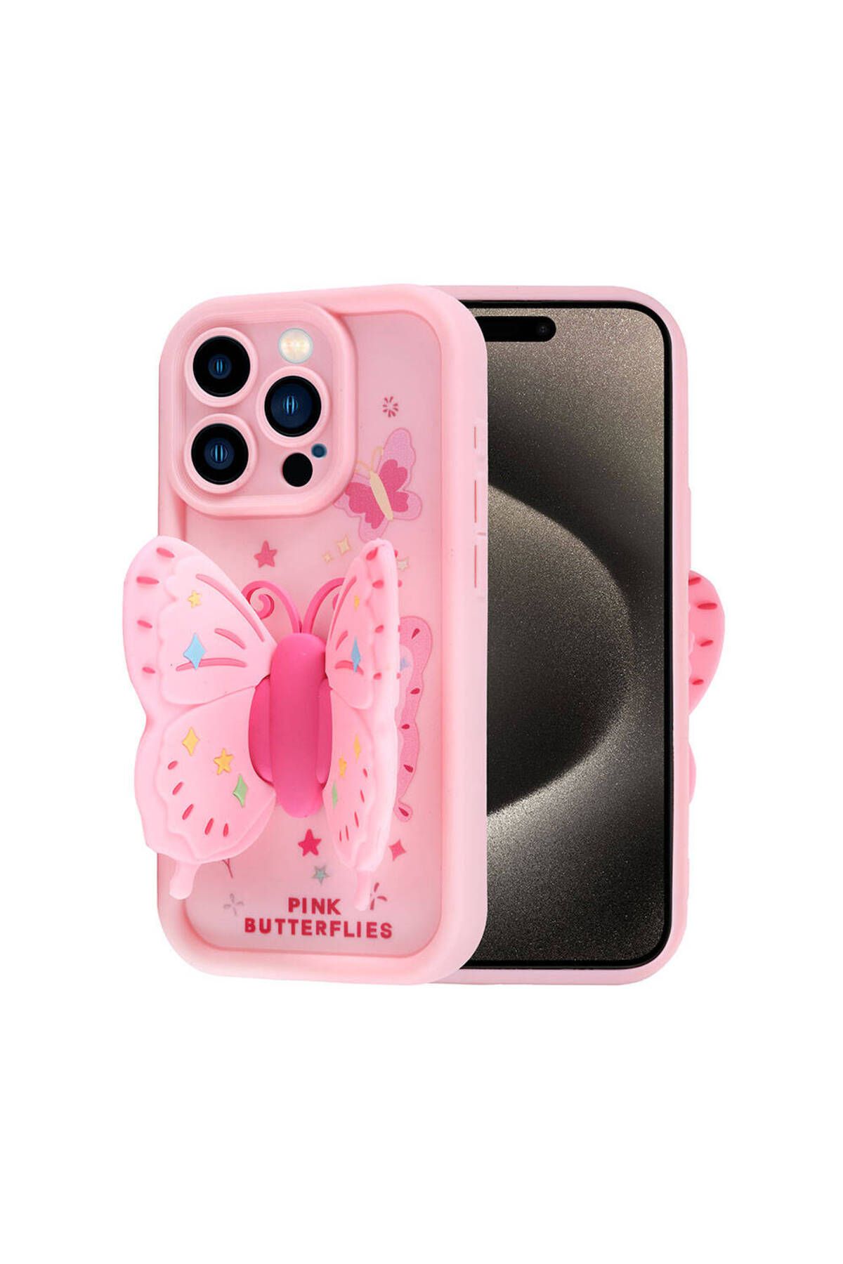 iPhone 15 Pro Kılıf Kamera Korumalı Figür Tasarımlı Zore Kapya Kapak-Pembe Koyu iPhone 15 Pro Kılıf Kamera Korumalı Figür Tasarımlı Zore Kapya Kapak-Pembe Koyu