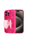 iPhone 15 Pro Kılıf Kamera Korumalı Figür Tasarımlı Zore Kapya Kapak-Pembe Koyu iPhone 15 Pro Kılıf Kamera Korumalı Figür Tasarımlı Zore Kapya Kapak-Pembe Koyu