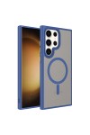 Galaxy S23 Ultra Uyumlu Mat Arka Yüzey Wireless Şarj Özellikli Zore Flet Magsafe Kılıf-Mavi Galaxy S23 Ultra Uyumlu Mat Arka Yüzey Wireless Şarj Özellikli Zore Flet Magsafe Kılıf-Mavi