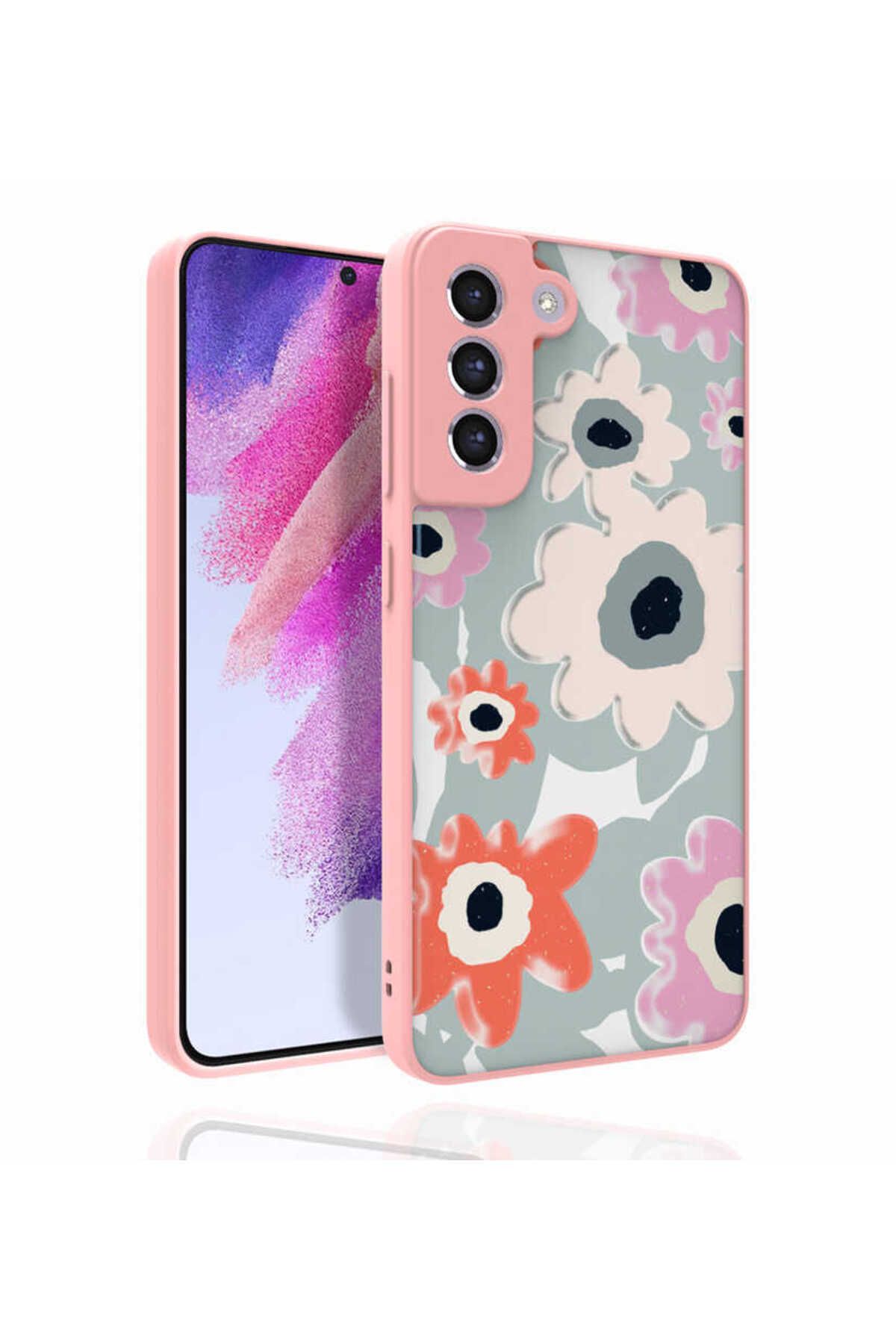 Galaxy S21 FE Uyumlu Desenli Kamera Korumalı Parlak Zore Nora Kılıf-NO5