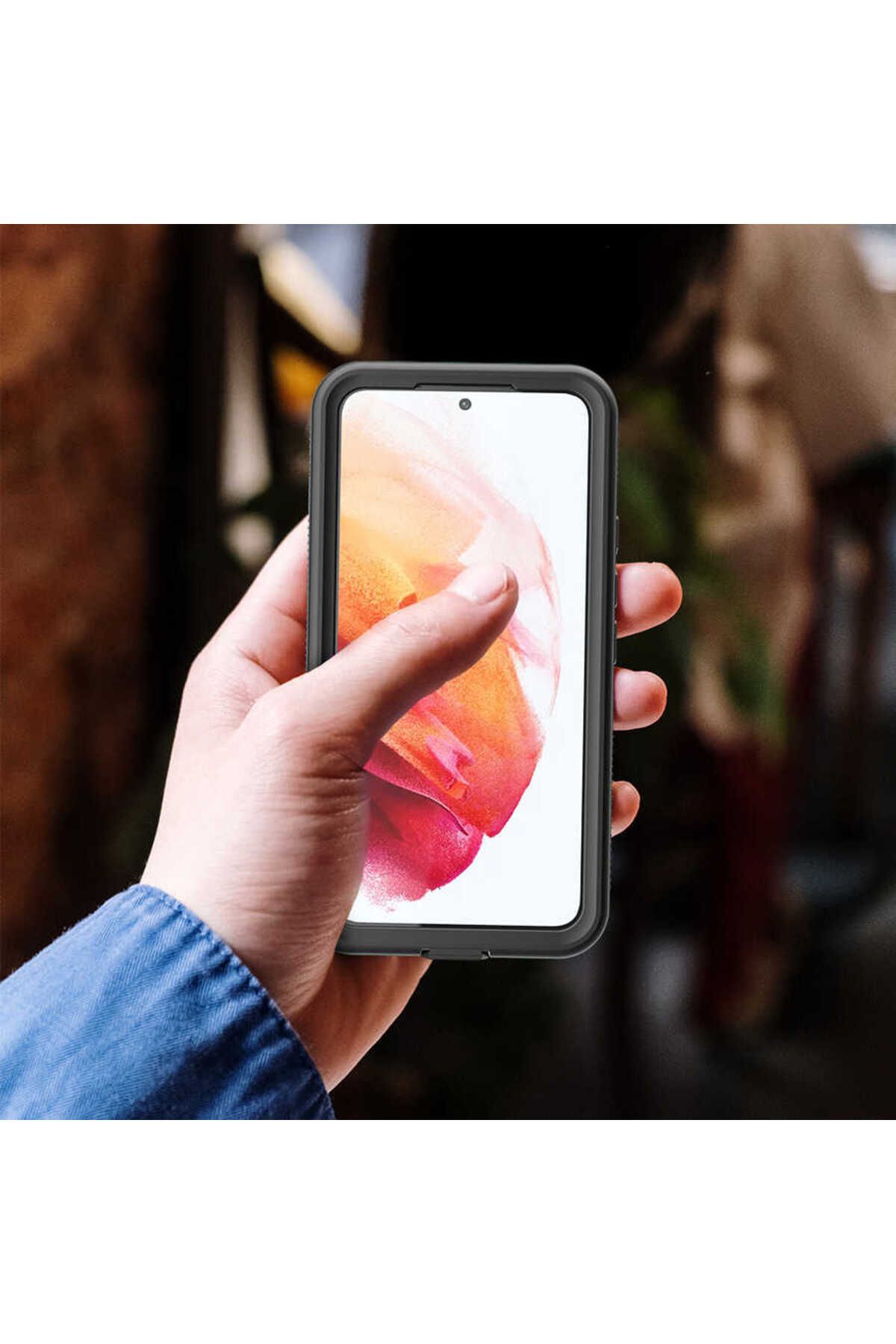Galaxy S22 Plus Uyumlu 1-1 Su Geçirmez Uyumlu-Siyah