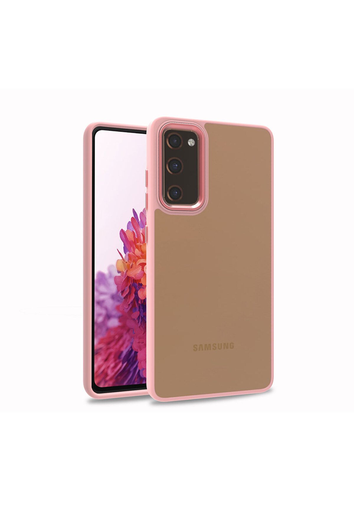 Galaxy S20 FE Uyumlu Zore Flora Kılıf-Rose Gold