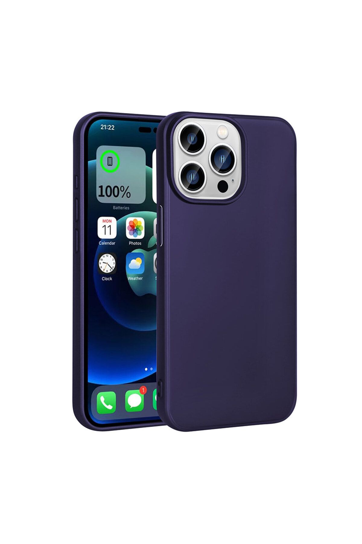 iPhone 15 Pro Uyumlu Zore Premier Silikon Kılıf-Lacivert