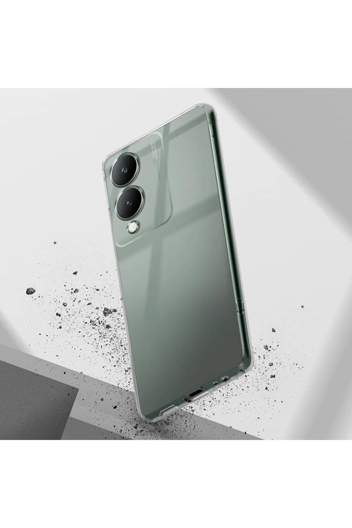 Vivo Y17S Uyumlu Zore  Süper Silikon Kılıf-Renksiz