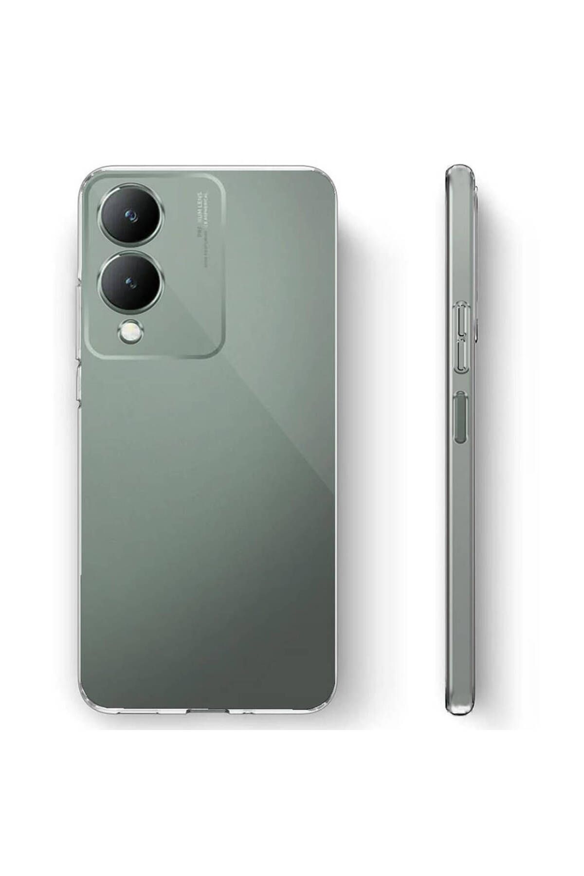 Vivo Y17S Uyumlu Zore Süper Silikon Kılıf-Renksiz Vivo Y17S Uyumlu Zore Süper Silikon Kılıf-Renksiz
