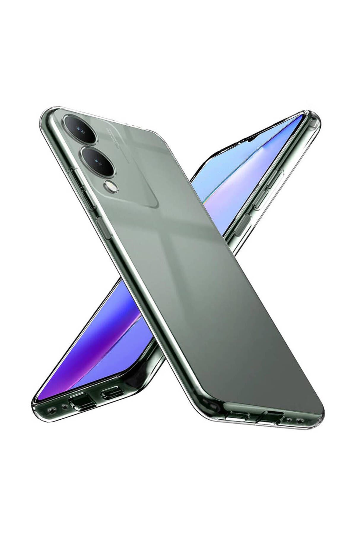Vivo Y17S Uyumlu Zore Süper Silikon Kılıf-Renksiz Vivo Y17S Uyumlu Zore Süper Silikon Kılıf-Renksiz