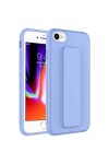 iPhone SE 2022 Uyumlu Zore Qstand Kılıf-Lila iPhone SE 2022 Uyumlu Zore Qstand Kılıf-Lila