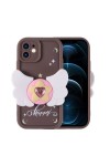iPhone 12 Kılıf Kamera Korumalı Figür Tasarımlı Zore Kapya Kapak-Koyu Kahve iPhone 12 Kılıf Kamera Korumalı Figür Tasarımlı Zore Kapya Kapak-Koyu Kahve