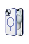 iPhone 15 Uyumlu Wireless Şarj Özellikli Sert PC Zore Mat Riksos Magsafe Kılıf-Mavi iPhone 15 Uyumlu Wireless Şarj Özellikli Sert PC Zore Mat Riksos Magsafe Kılıf-Mavi