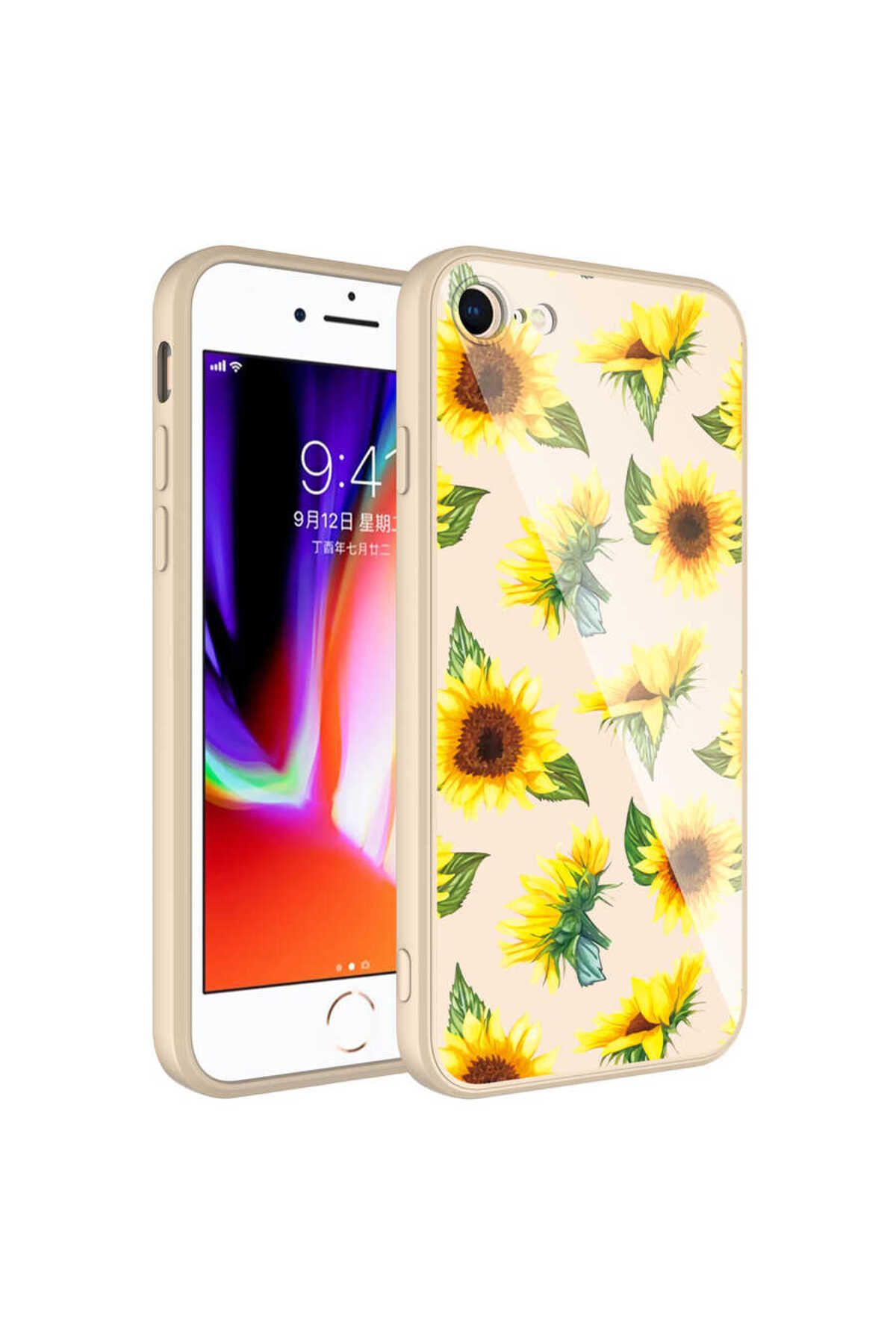 iPhone SE 2022 Uyumlu Kamera Korumalı Desenli Sert Silikon Zore Epoksi Kılıf-NO2