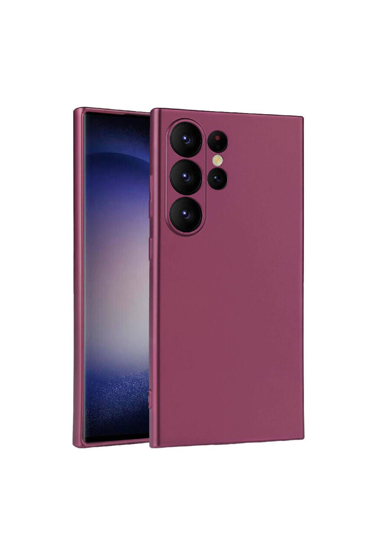 Galaxy S24 Ultra Uyumlu Zore Premier Silikon Kılıf-Mürdüm