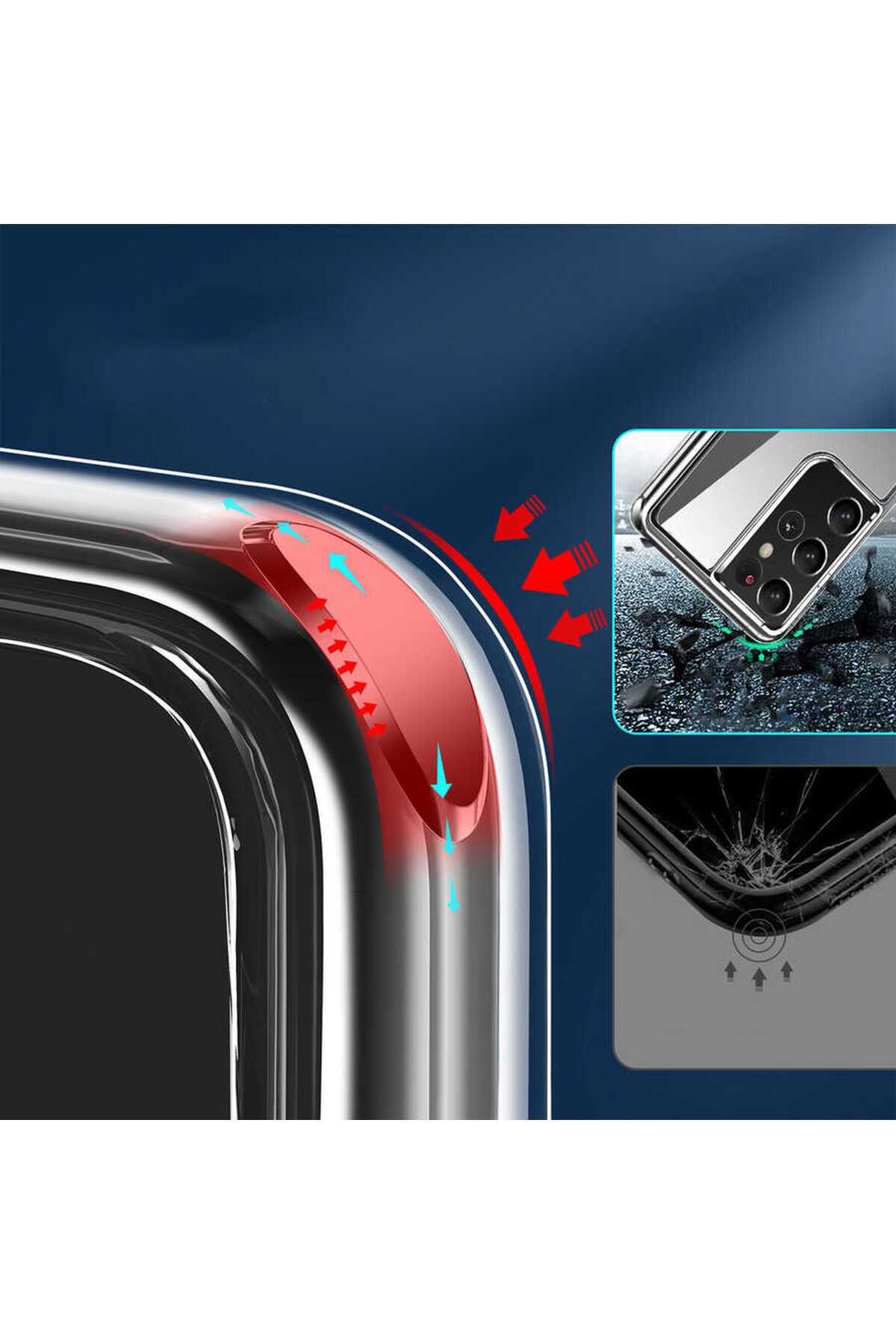 Galaxy S21 Ultra Uyumlu Standlı Şeffaf Silikon Zore L-Stand Kılıf-Renksiz Galaxy S21 Ultra Uyumlu Standlı Şeffaf Silikon Zore L-Stand Kılıf-Renksiz