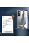 Galaxy S21 Ultra Uyumlu Standlı Şeffaf Silikon Zore L-Stand Kılıf-Renksiz Galaxy S21 Ultra Uyumlu Standlı Şeffaf Silikon Zore L-Stand Kılıf-Renksiz