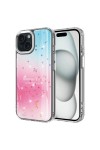 iPhone 15 Uyumlu Simli Desenli Parlak Zore Task Kılıf-Pembe iPhone 15 Uyumlu Simli Desenli Parlak Zore Task Kılıf-Pembe