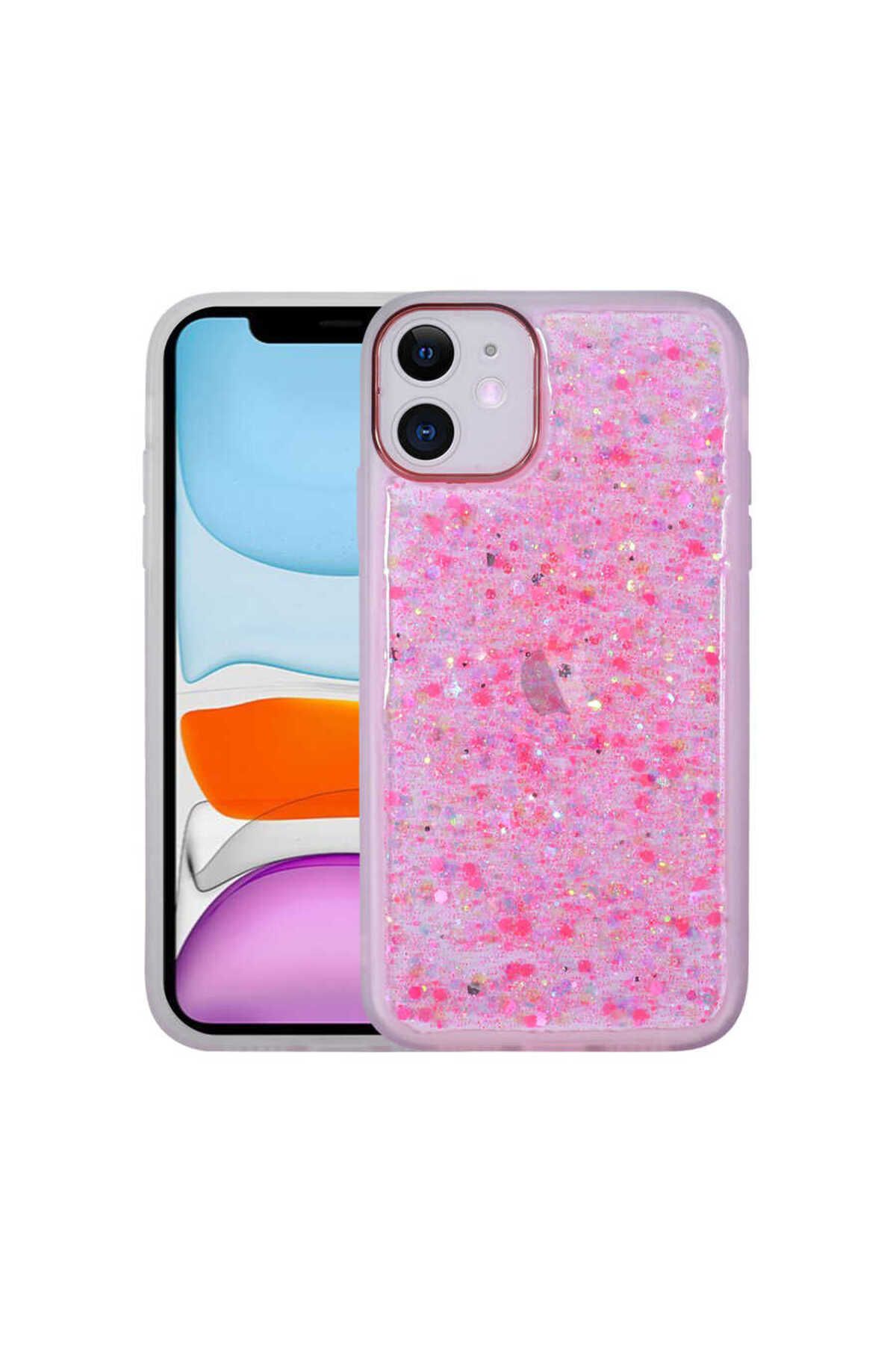 iPhone 11 Uyumlu Figürlü Desenli Işıltılı Sert Zore Sos Kılıf-NO6