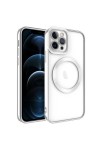 iPhone 11 Pro Max Uyumlu Magsafe Wireless Şarj Özellikli Zore Setro Silikon-Gümüş iPhone 11 Pro Max Uyumlu Magsafe Wireless Şarj Özellikli Zore Setro Silikon-Gümüş