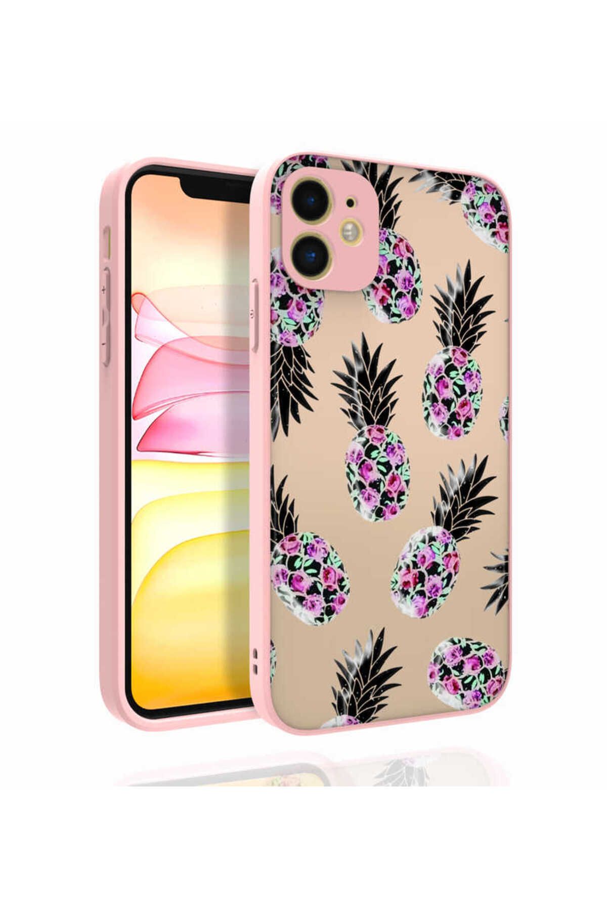 iPhone 11 Uyumlu Desenli Kamera Korumalı Parlak Zore Nora Kılıf-NO1