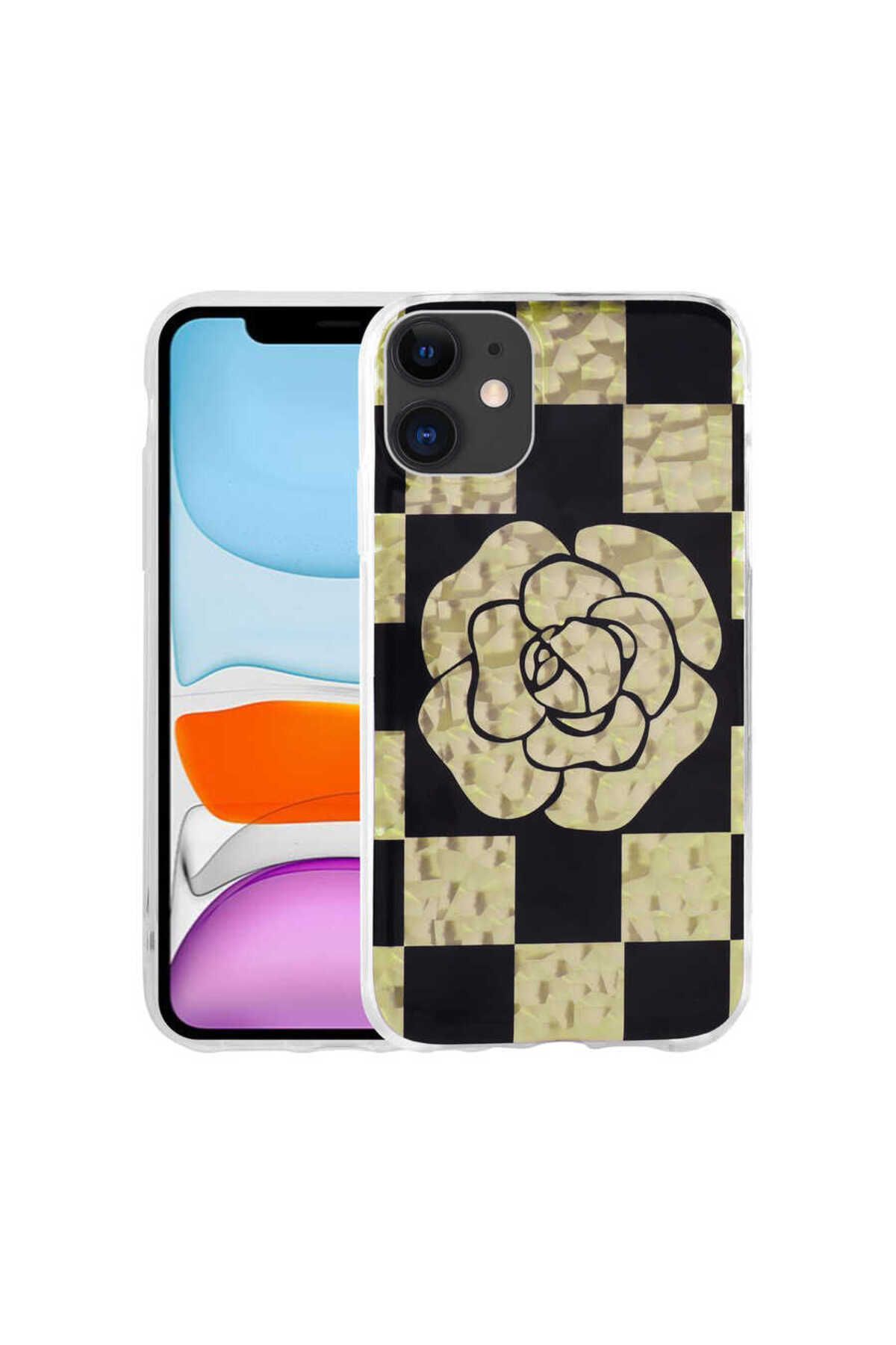 iPhone 11 Uyumlu Desenli Sert Zore Elnov Kılıf-NO4