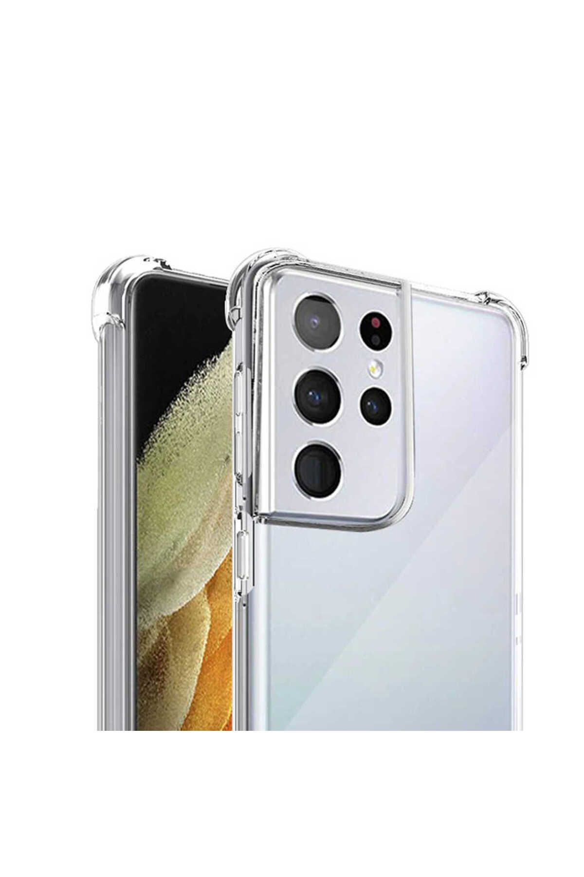 Galaxy S22 Ultra Uyumlu Zore Kamera Korumalı Nitro Anti Shock Silikon-Renksiz
