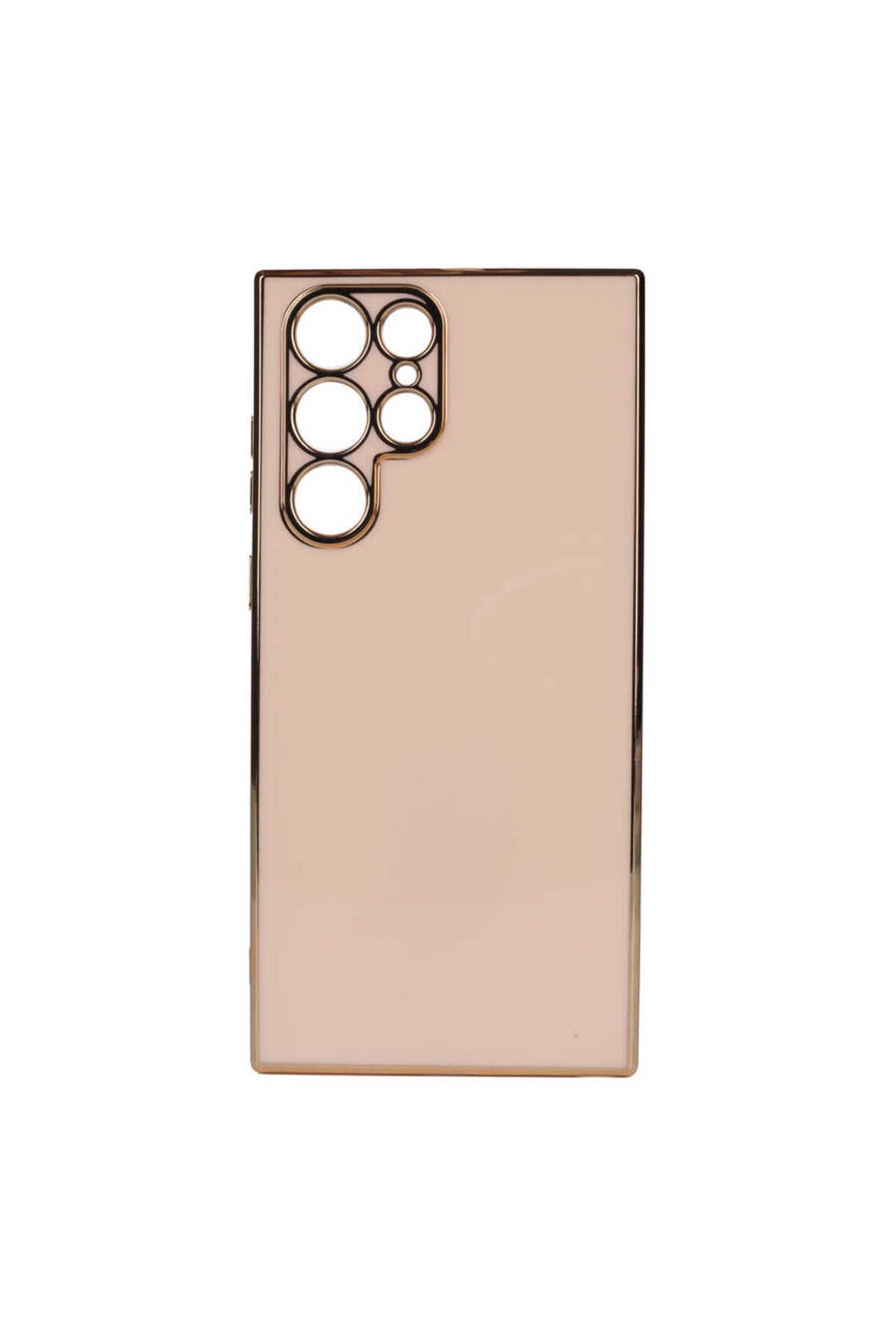 Galaxy S22 Ultra Uyumlu Zore Bark Kılıf-Rose Gold