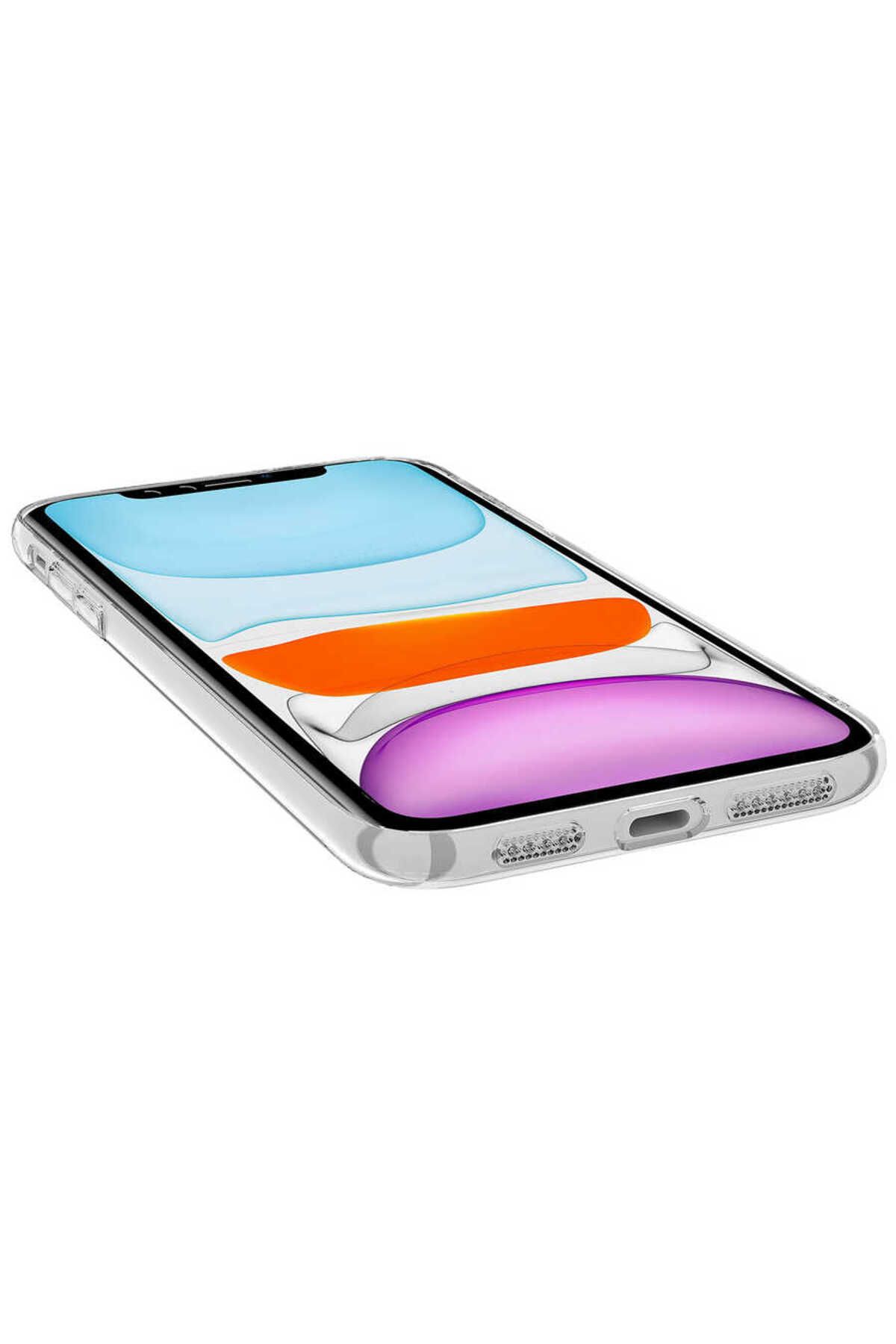iPhone 11 Uyumlu Kamera Korumalı Magsafe Sert PC Zore Porto Kılıf-Renksiz