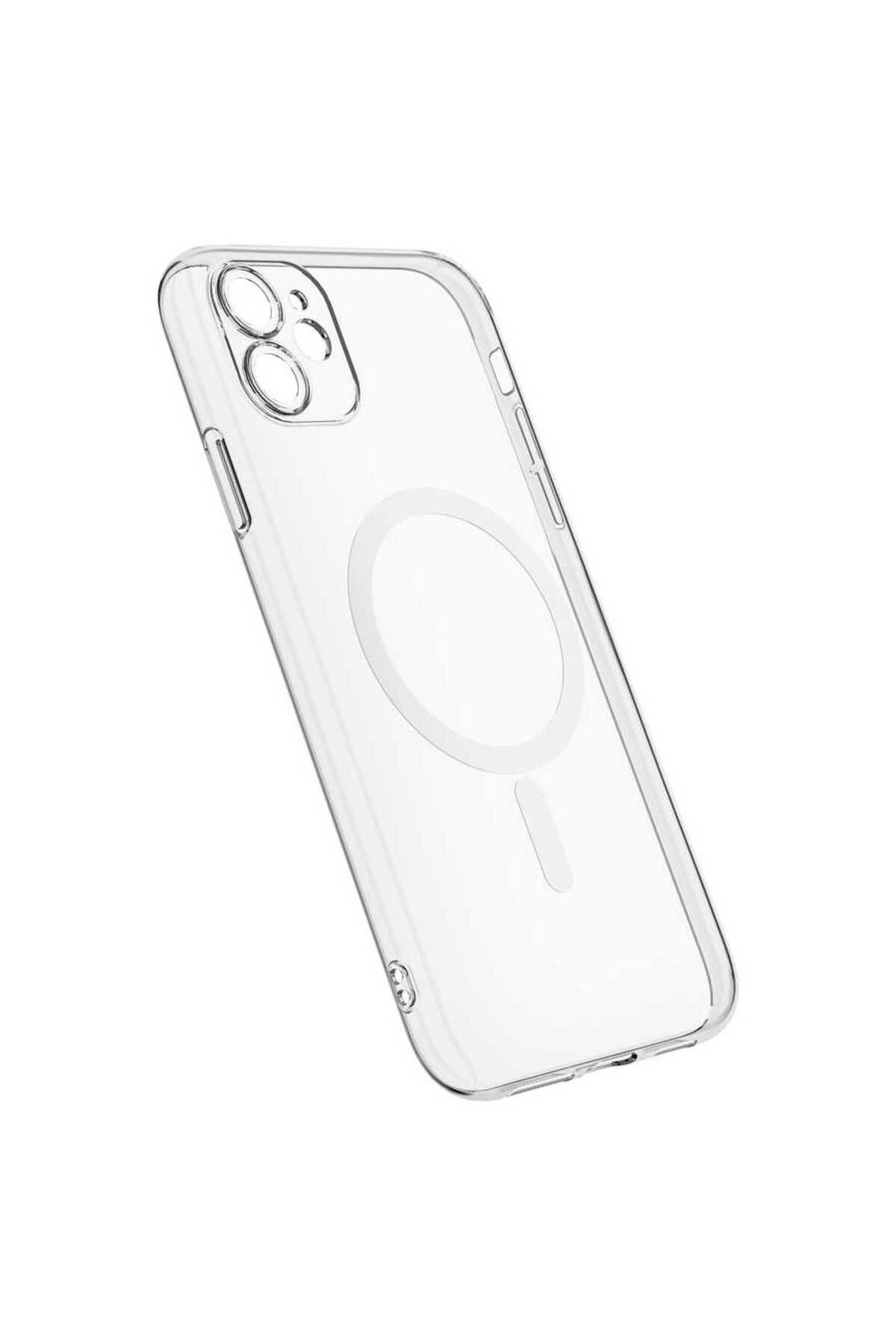 iPhone 11 Uyumlu Kamera Korumalı Magsafe Sert PC Zore Porto Kılıf-Renksiz iPhone 11 Uyumlu Kamera Korumalı Magsafe Sert PC Zore Porto Kılıf-Renksiz