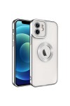 iPhone 11 Uyumlu Kamera Korumalı Logo Gösteren Zore Omega Kılıf-Gümüş iPhone 11 Uyumlu Kamera Korumalı Logo Gösteren Zore Omega Kılıf-Gümüş