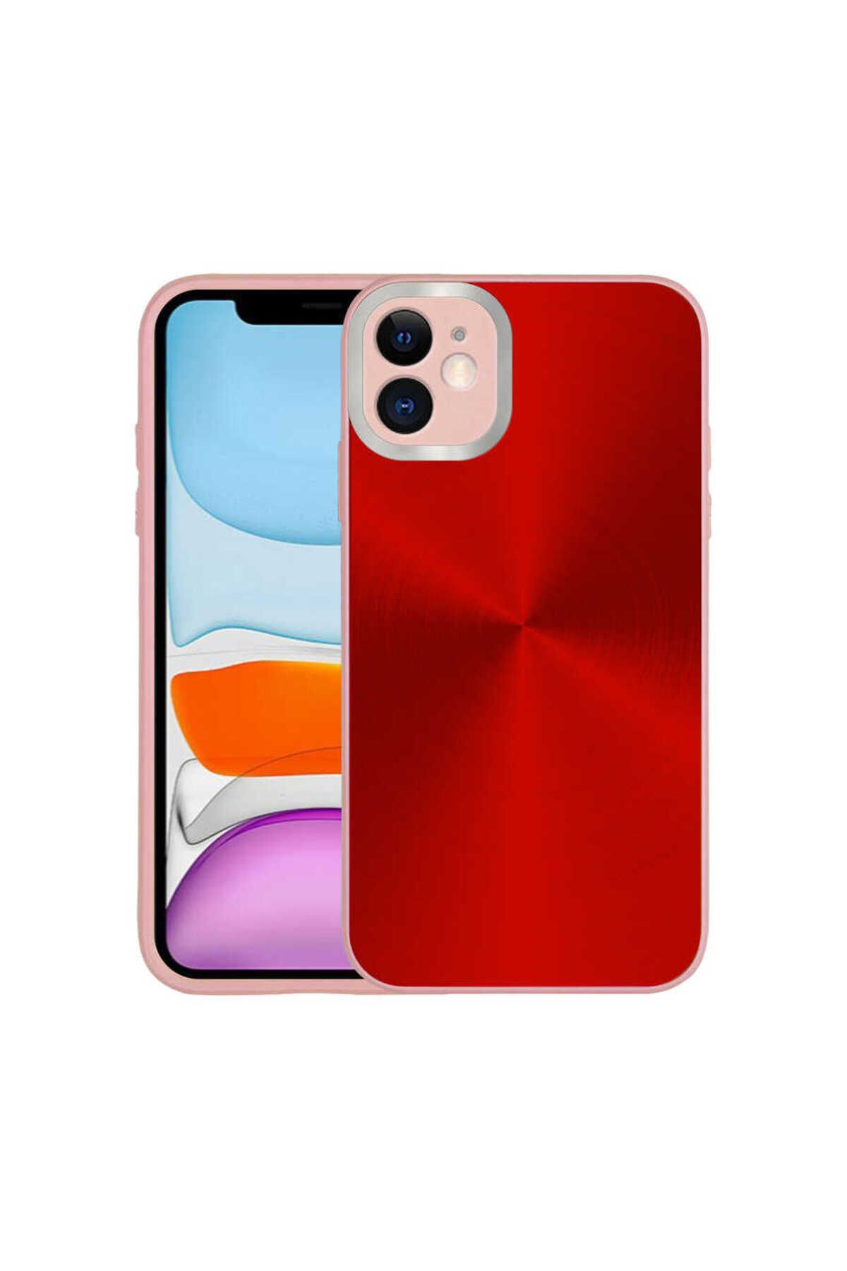 iPhone 11 Uyumlu Kamera Korumalı Sert Zore Desa Kılıf-Pembe