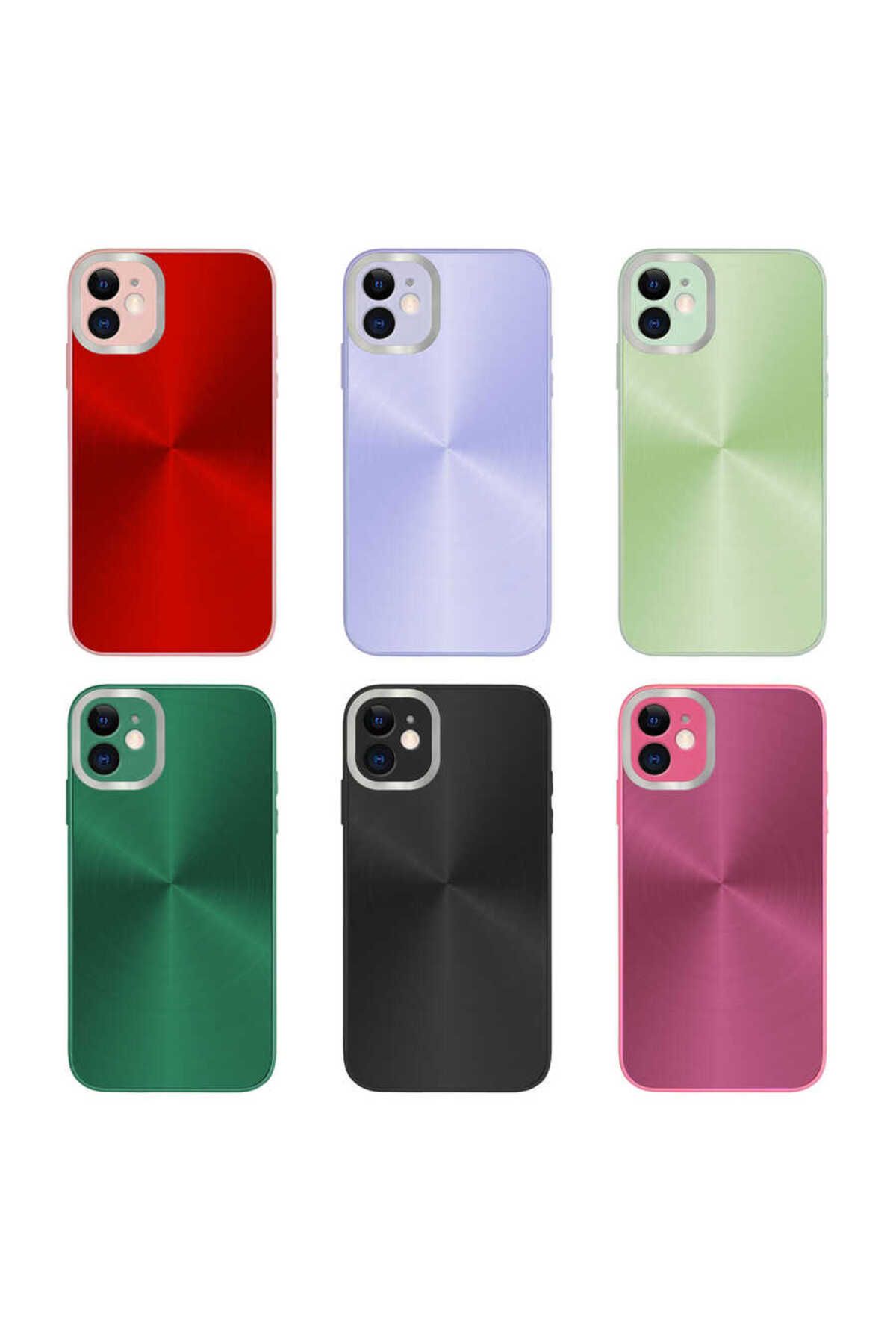 iPhone 11 Uyumlu Kamera Korumalı Sert Zore Desa Kılıf-Pembe