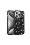 iPhone 15 Pro Uyumlu Parlak Taşlı Tasarım Zore Linea Kılıf-Siyah iPhone 15 Pro Uyumlu Parlak Taşlı Tasarım Zore Linea Kılıf-Siyah