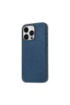 iPhone 15 Pro Uyumlu Zore Mikro Fiber Mimoza Kılıf-Mavi iPhone 15 Pro Uyumlu Zore Mikro Fiber Mimoza Kılıf-Mavi