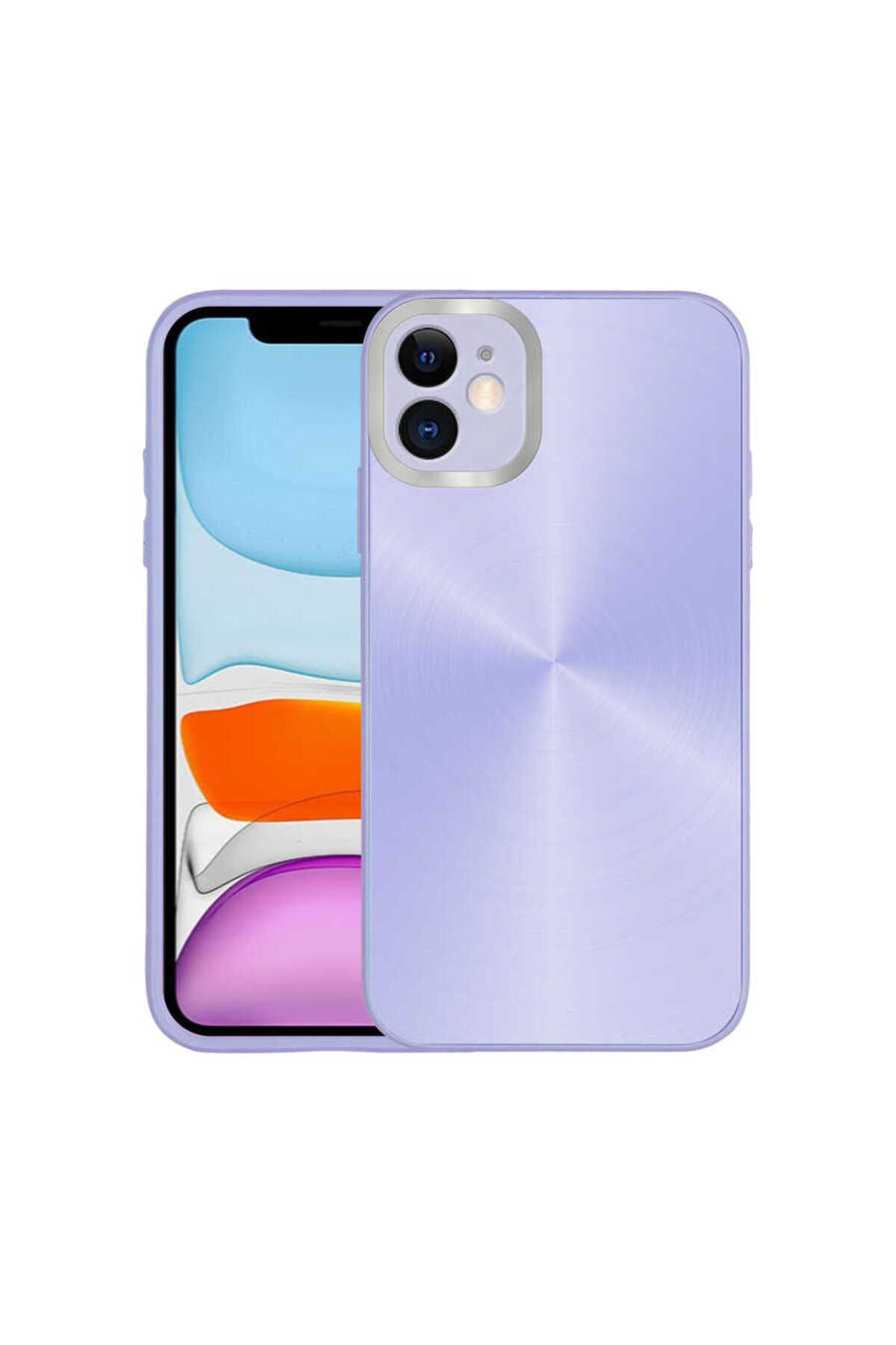 iPhone 11 Uyumlu Kamera Korumalı Sert Zore Desa Kılıf-Lila