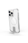 iPhone 15 Pro Uyumlu Magsafe Şarj Özellikli Zore T-Max Standlı Kılıf-Renksiz iPhone 15 Pro Uyumlu Magsafe Şarj Özellikli Zore T-Max Standlı Kılıf-Renksiz