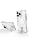 iPhone 15 Pro Uyumlu Magsafe Şarj Özellikli Zore T-Max Standlı Kılıf-Renksiz iPhone 15 Pro Uyumlu Magsafe Şarj Özellikli Zore T-Max Standlı Kılıf-Renksiz