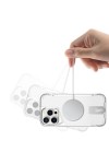 iPhone 15 Pro Uyumlu Magsafe Şarj Özellikli Zore T-Max Standlı Kılıf-Renksiz iPhone 15 Pro Uyumlu Magsafe Şarj Özellikli Zore T-Max Standlı Kılıf-Renksiz