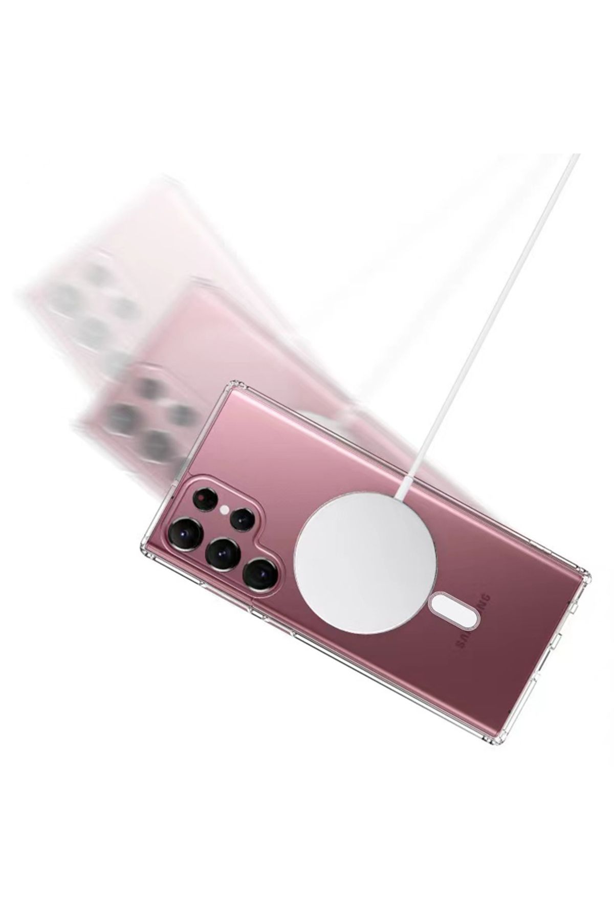 Galaxy S23 Ultra Uyumlu Zore Tacsafe Wireless Kılıf-Renksiz Galaxy S23 Ultra Uyumlu Zore Tacsafe Wireless Kılıf-Renksiz