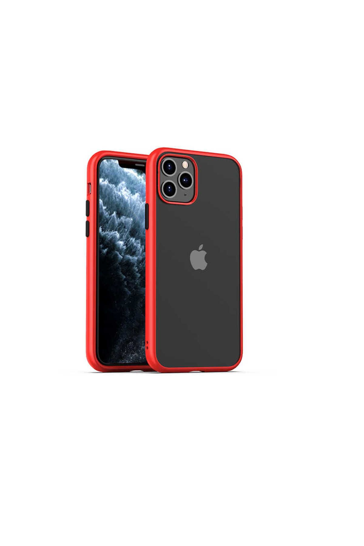 iPhone 11 Pro Max Uyumlu Zore Hom Silikon-Kırmızı